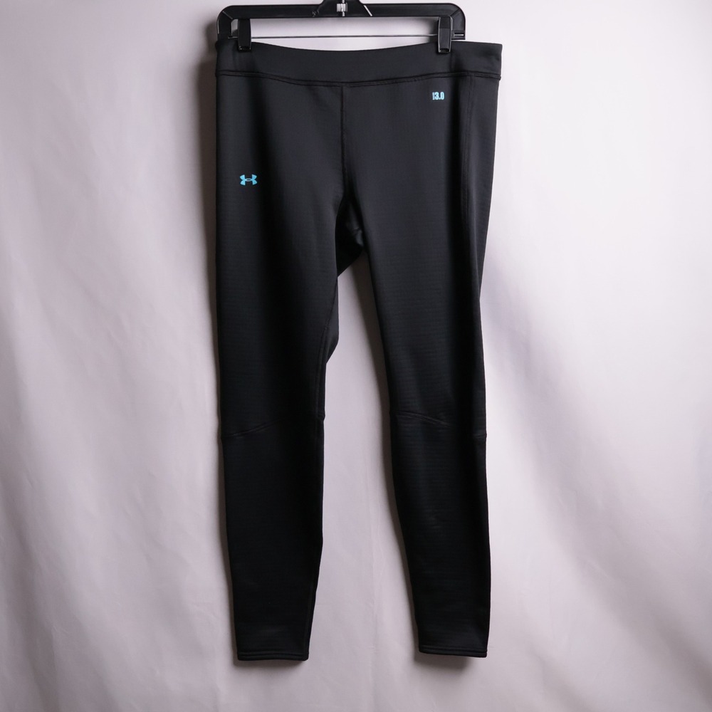 Under Armour ColdGear Base 3.0 Leggings Womens‎ Large Black Fitted 1239713-001